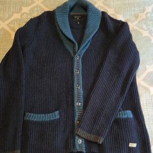 Converse Men's Dark Blue Cardigan Sweater